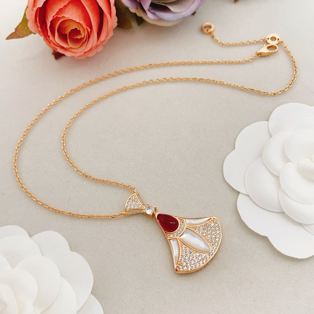 BVLGARI Brass Crystal Necklace