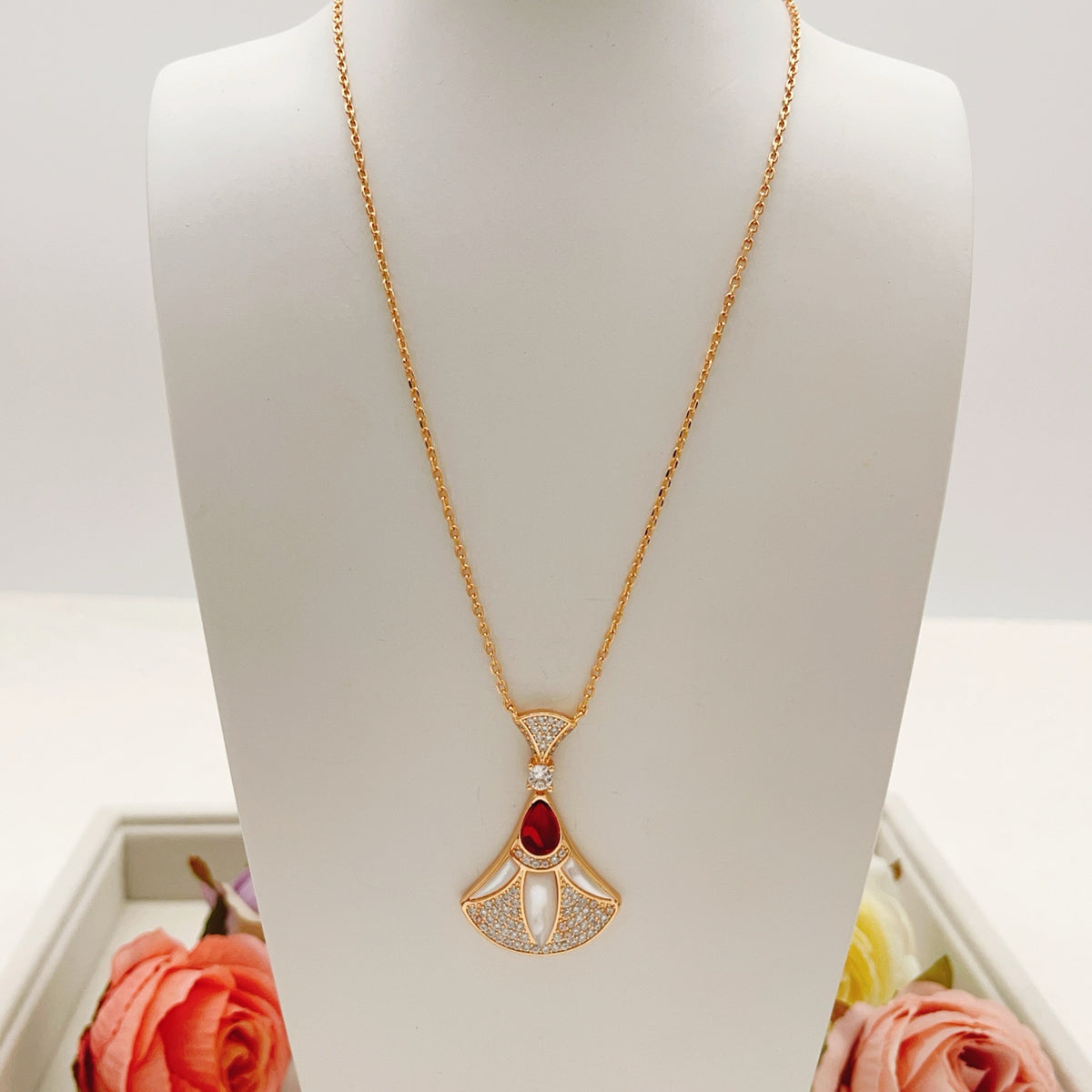 BVLGARI Brass Crystal Necklace
