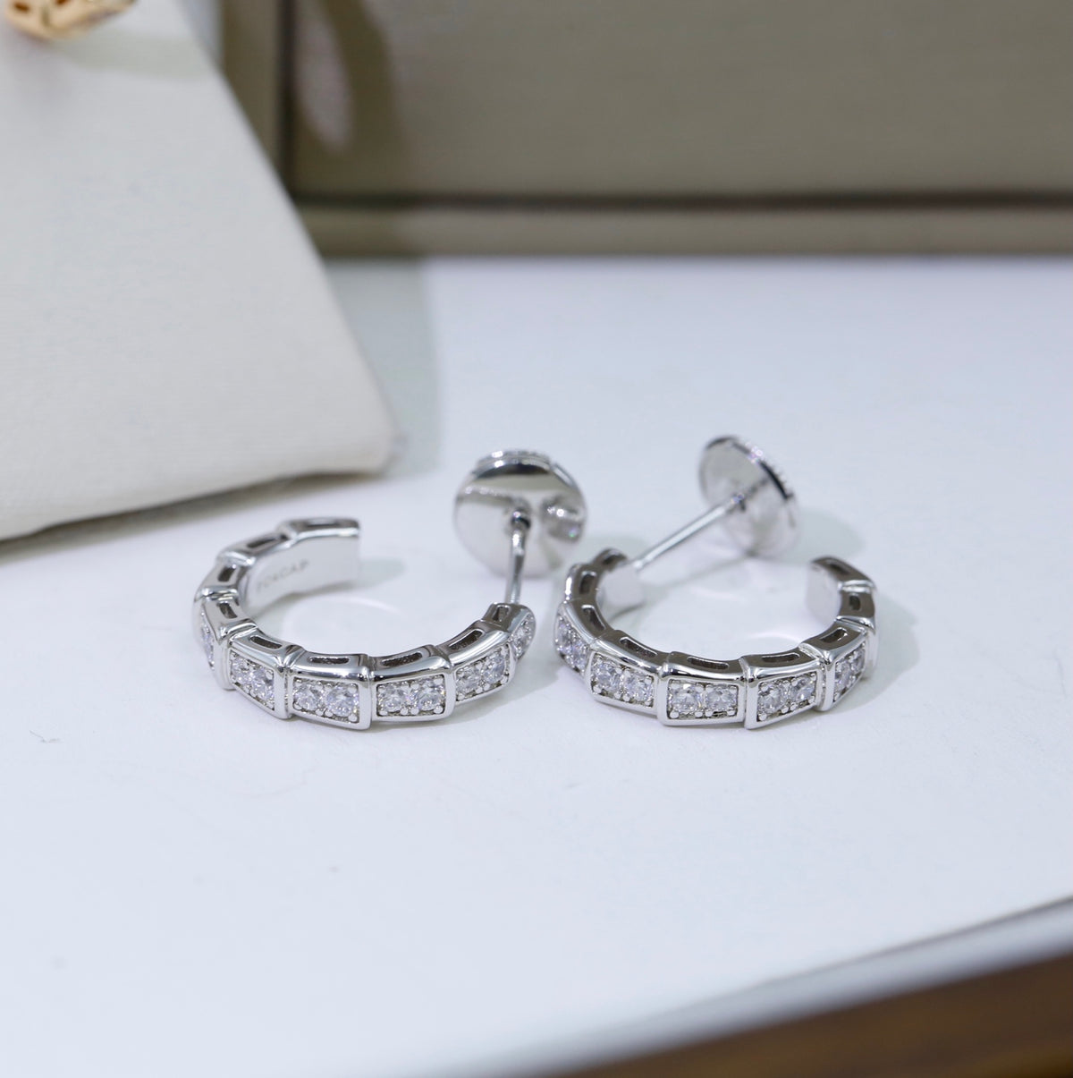 BVLGARI Crystal Serpenti Earrings