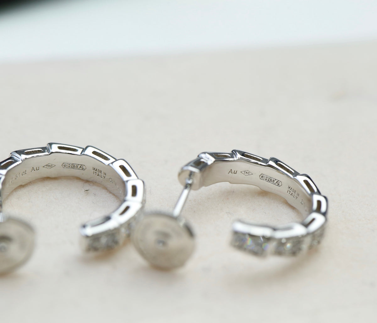 BVLGARI Crystal Serpenti Earrings