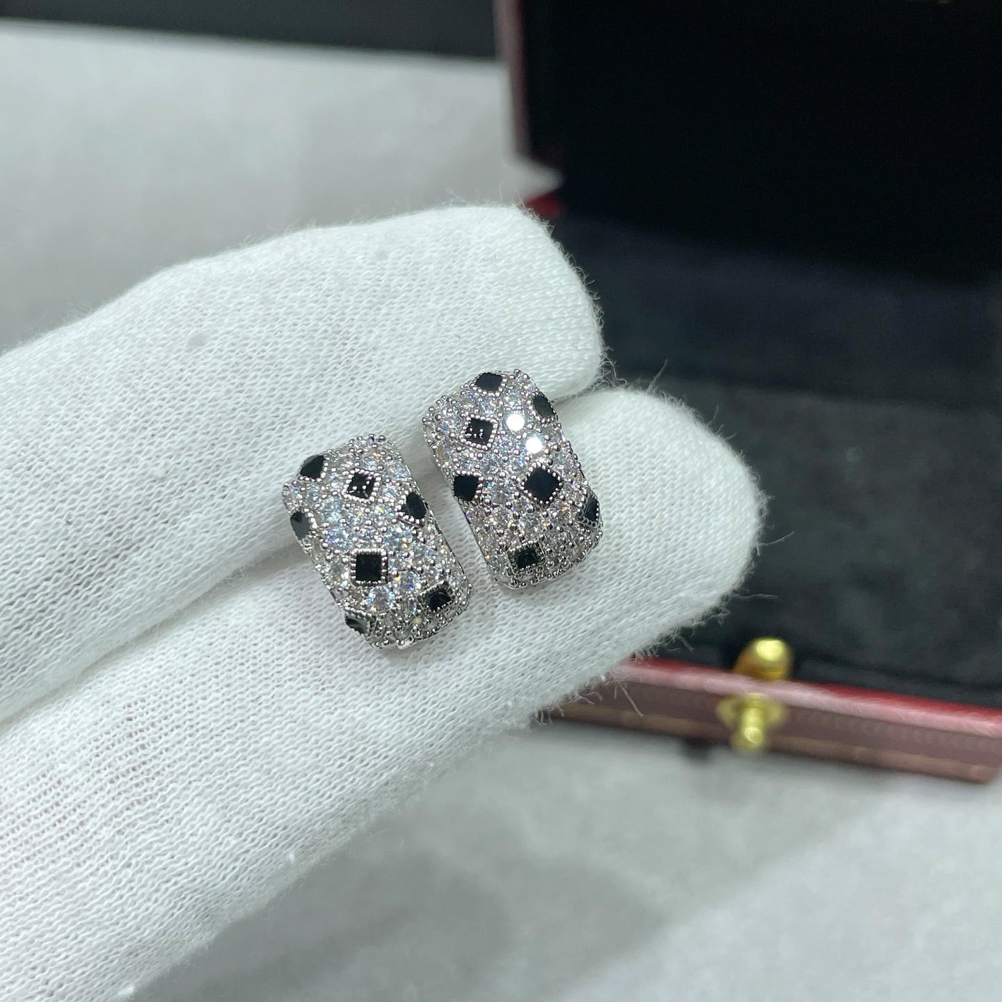 Cartier Spotted Stud Earrings