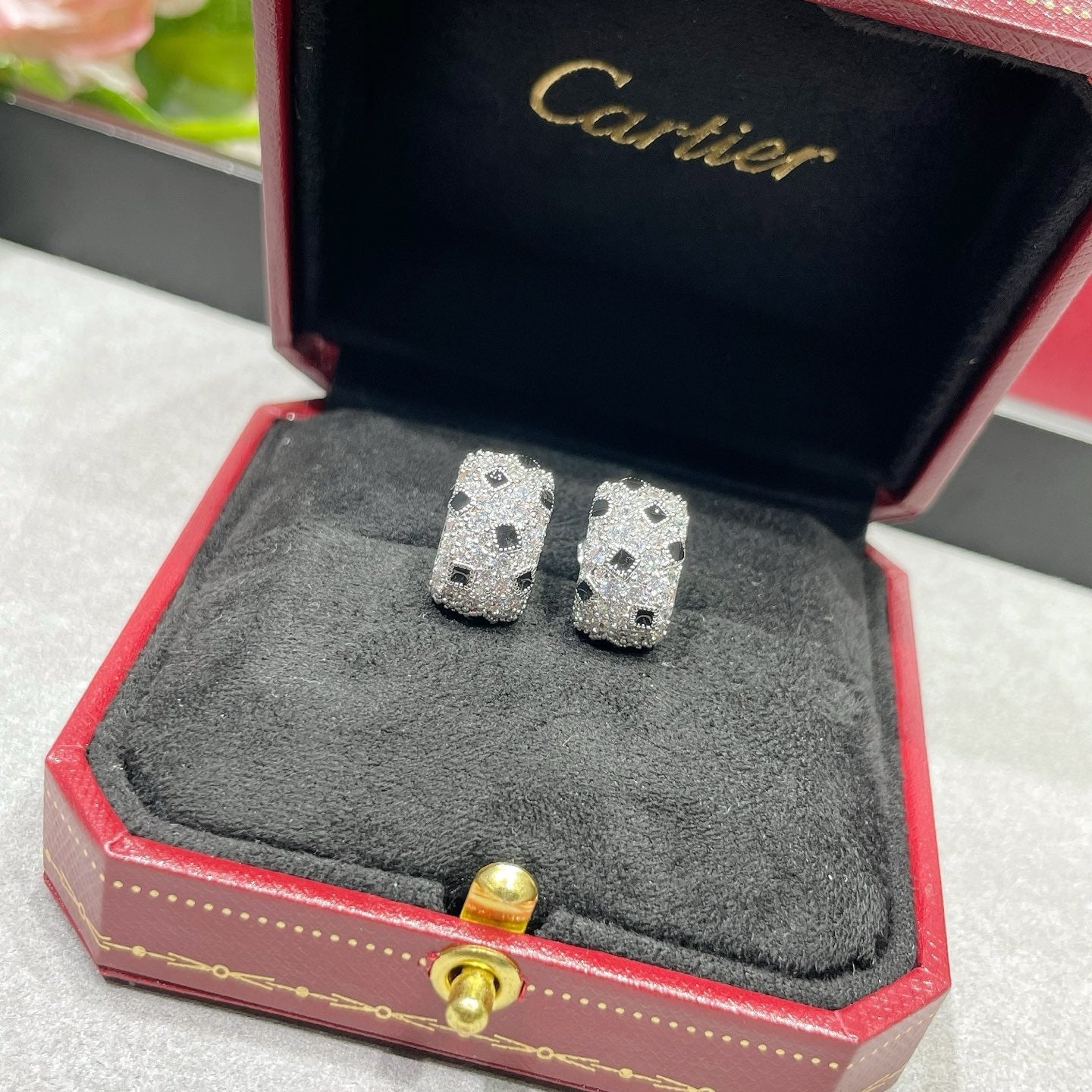 Cartier Spotted Stud Earrings