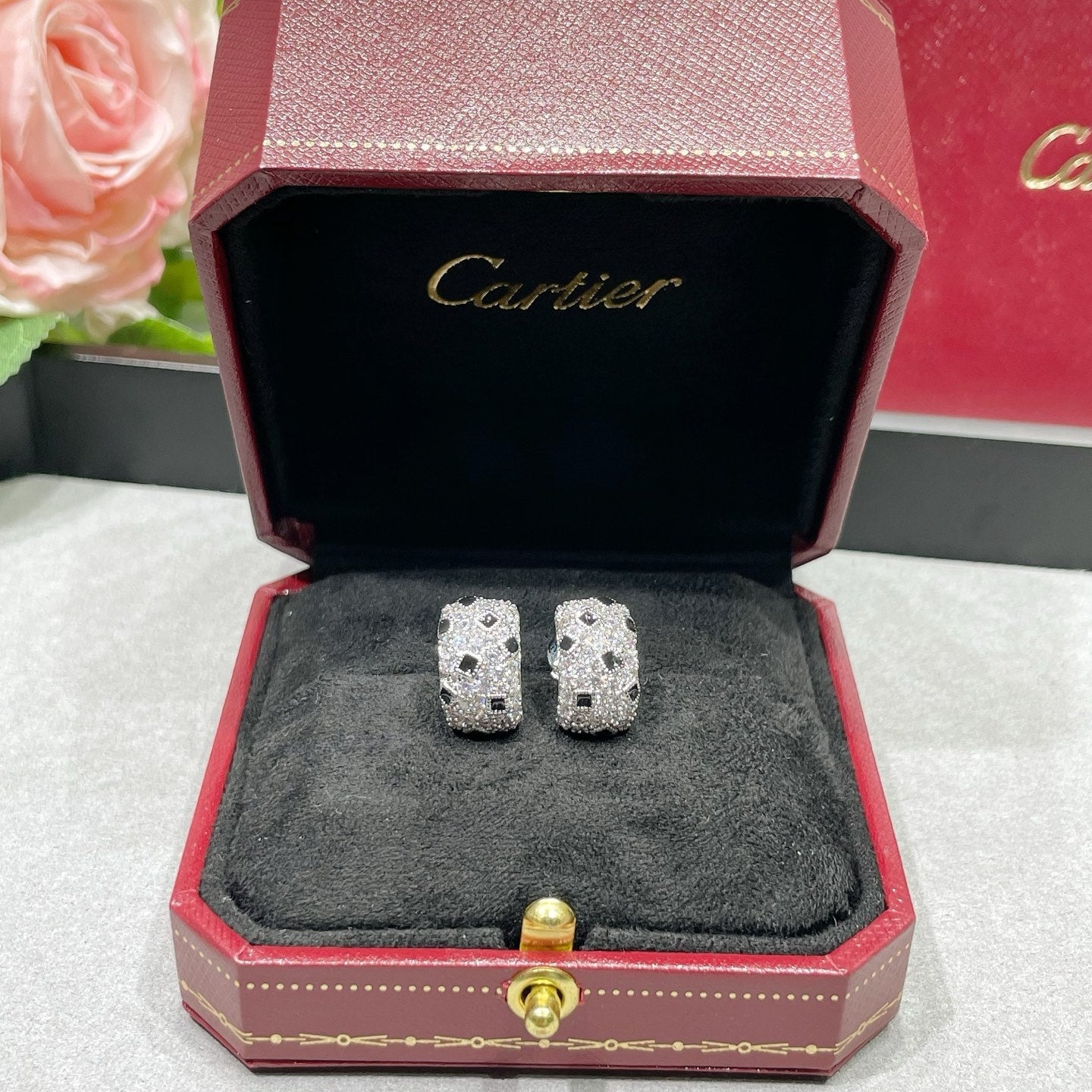 Cartier Spotted Stud Earrings