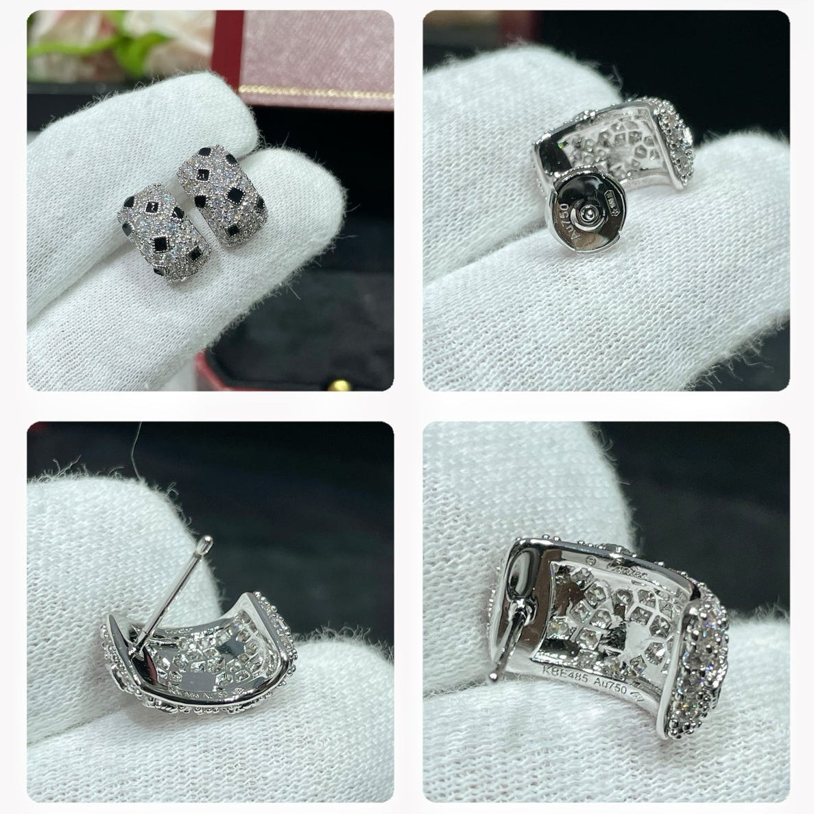 Cartier Spotted Stud Earrings