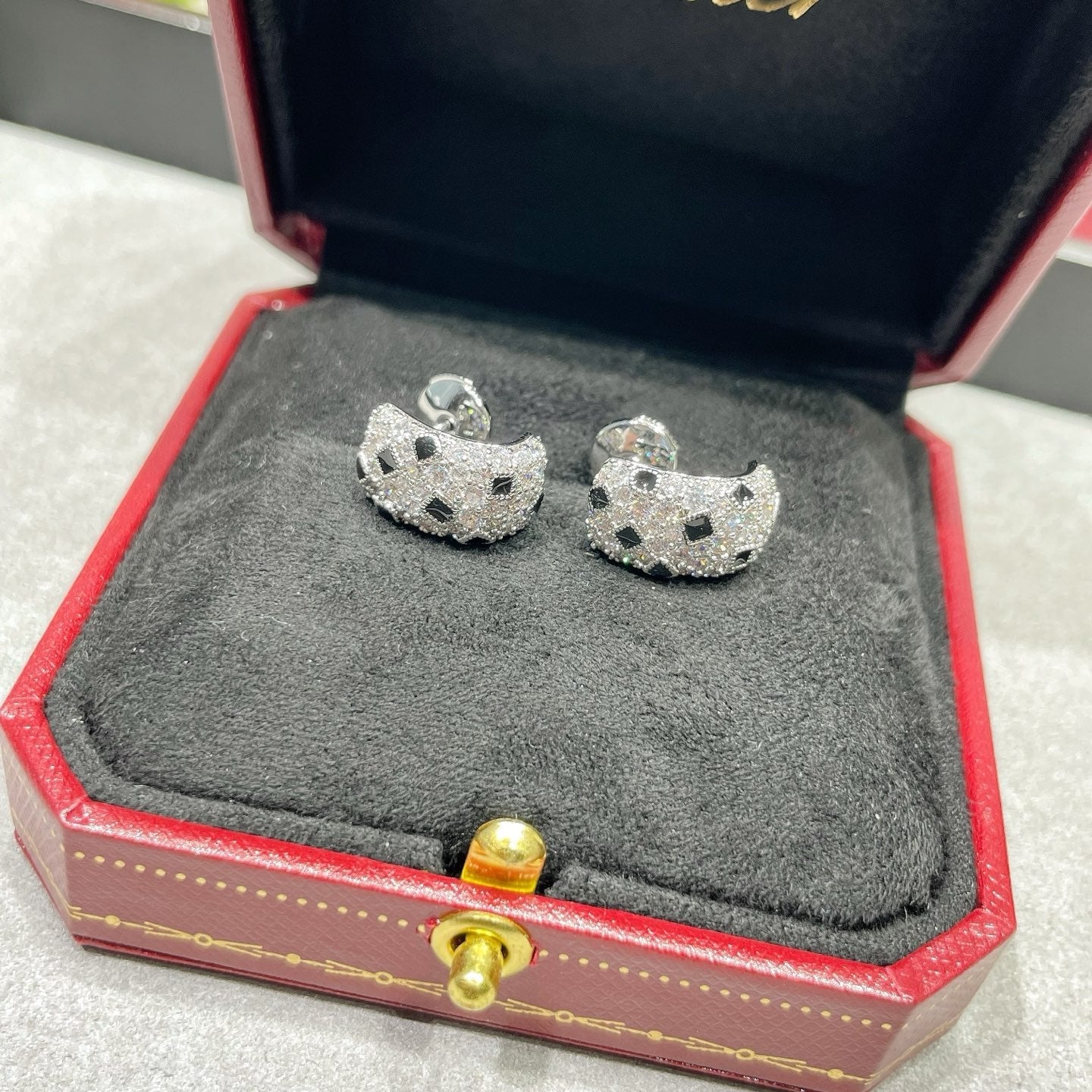 Cartier Spotted Stud Earrings