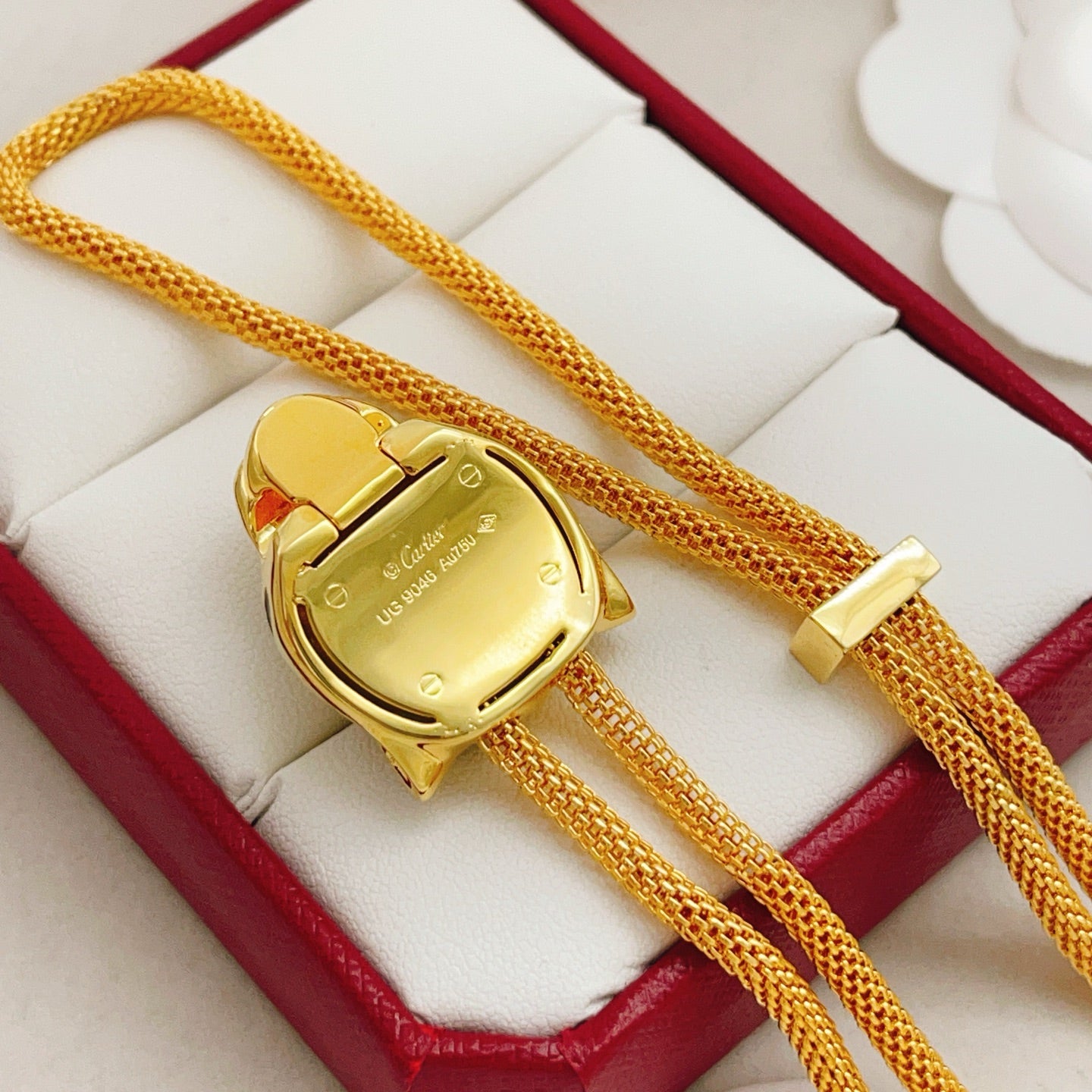 Cartier Thick-Cord Panther Necklace