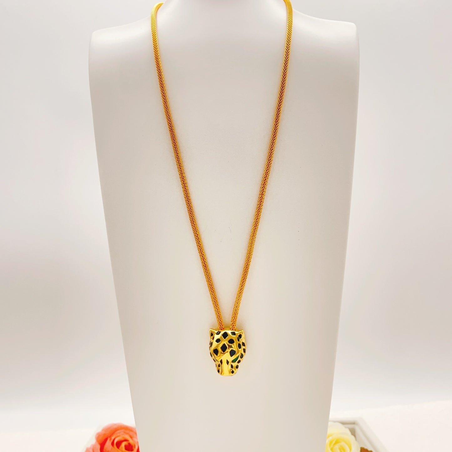 Cartier Thick-Cord Panther Necklace