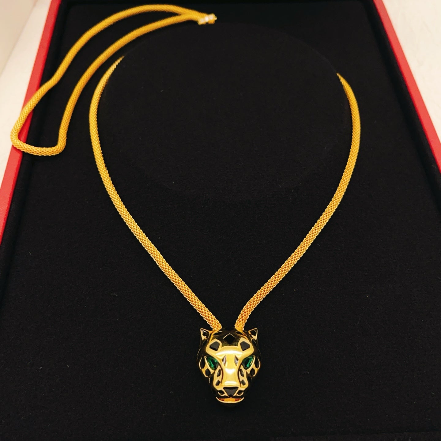 Cartier Thick-Cord Panther Necklace