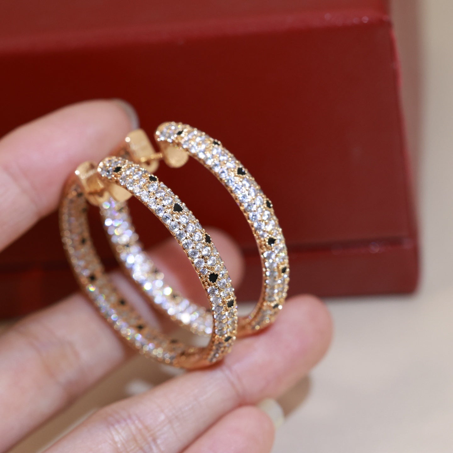 Cartier-Style Diamond-Set Panther Earrings