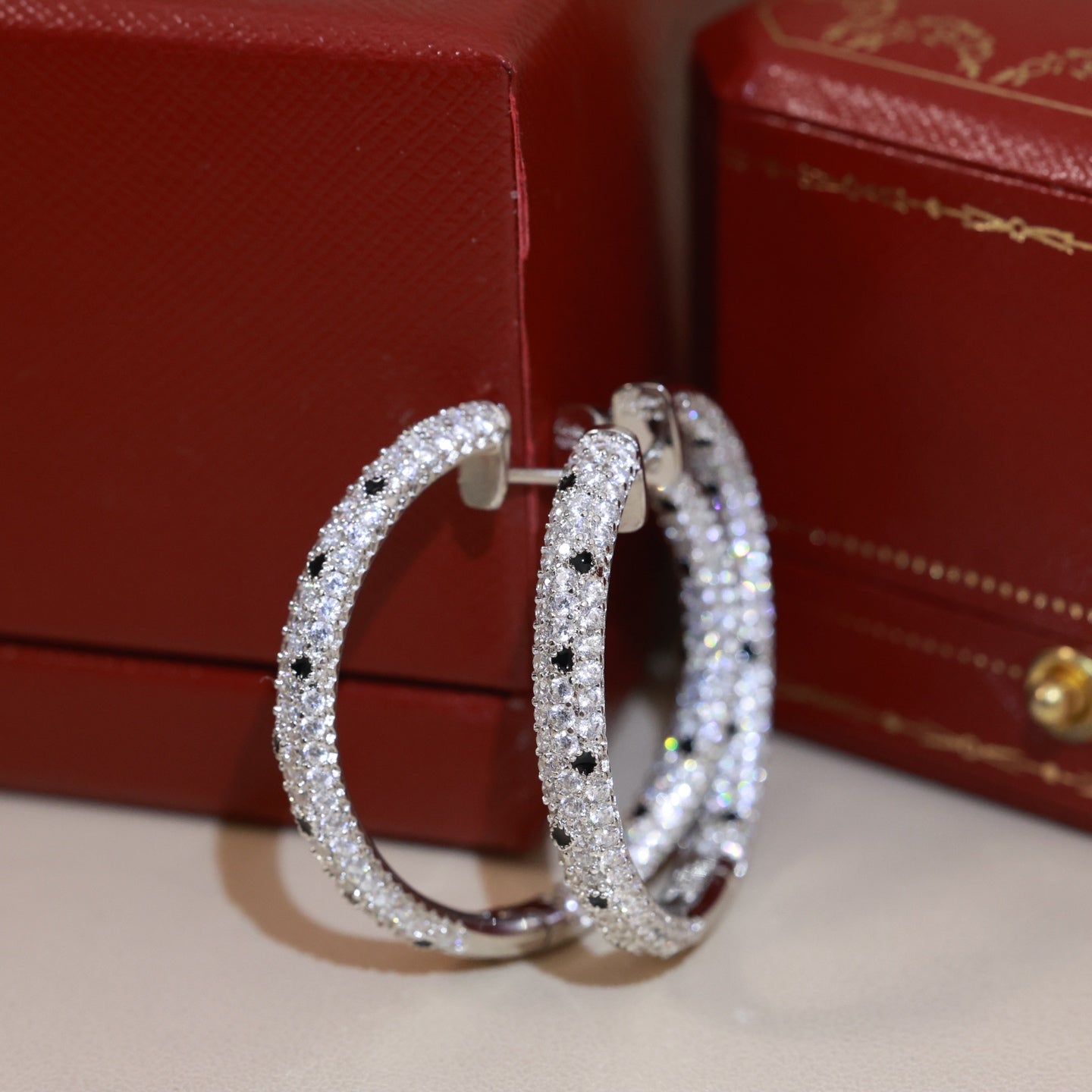 Cartier-Style Diamond-Set Panther Earrings