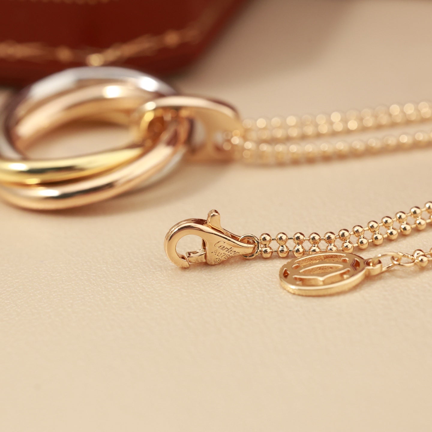 Cartier-Style Three-Ring Necklace