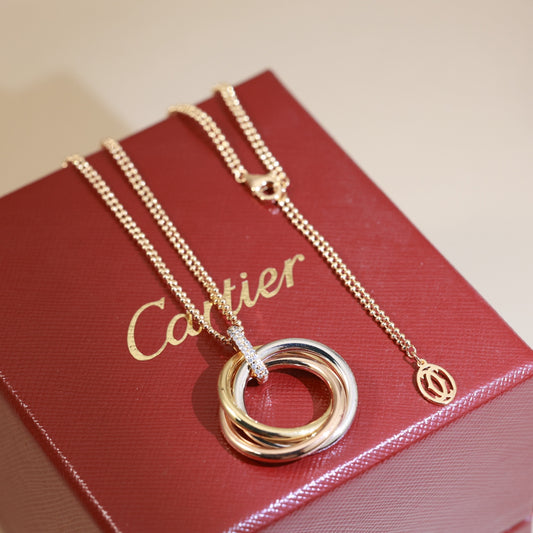 Cartier-Style Three-Ring Necklace