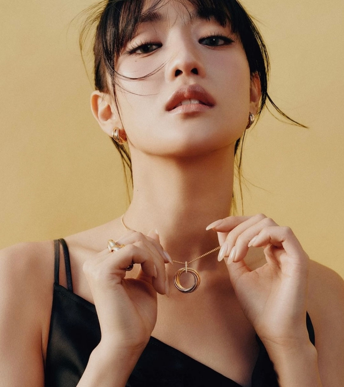 Cartier-Style Three-Ring Necklace