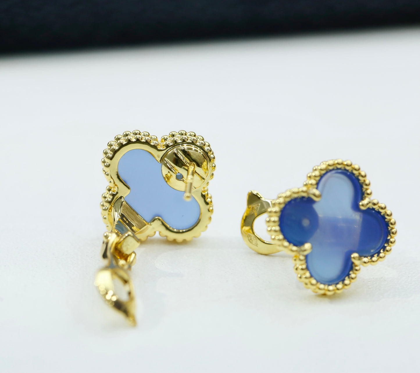 Van Cleef & Arpels-Style Clover Stud Earrings