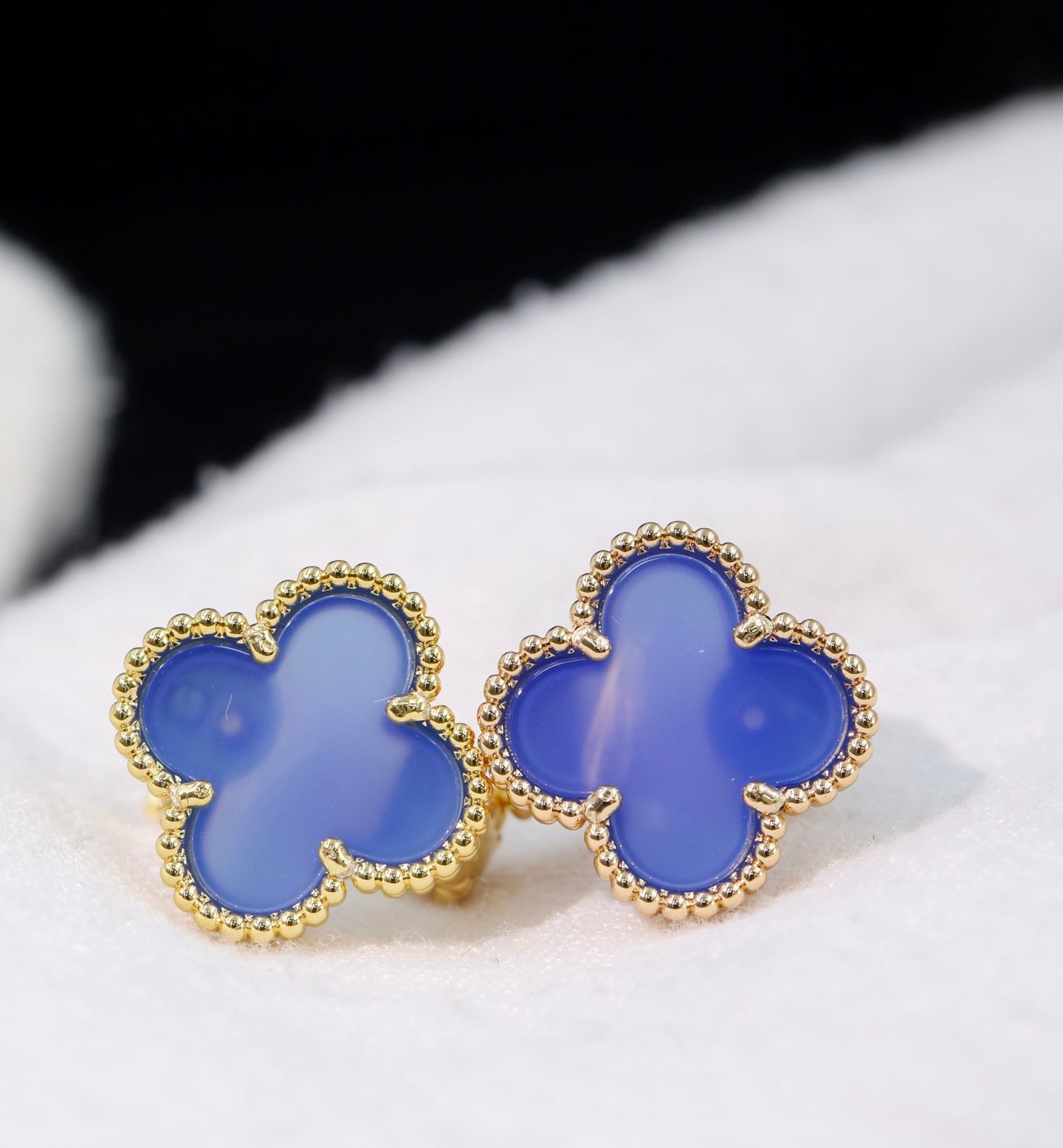Van Cleef & Arpels-Style Clover Stud Earrings