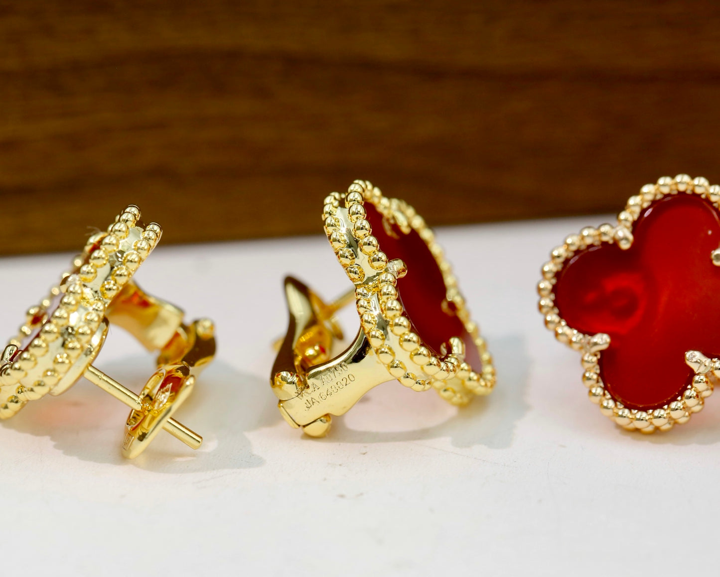 Van Cleef & Arpels-Style Clover Stud Earrings