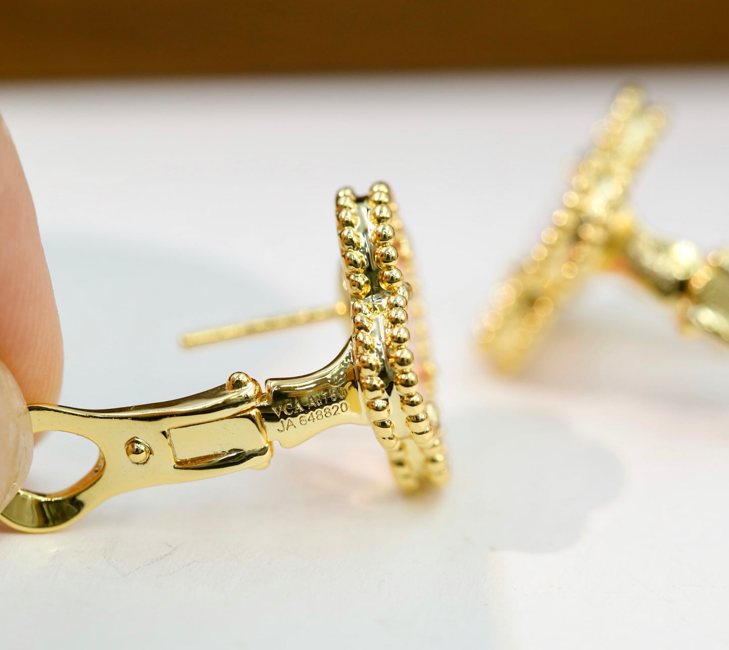 Van Cleef & Arpels-Style Clover Stud Earrings