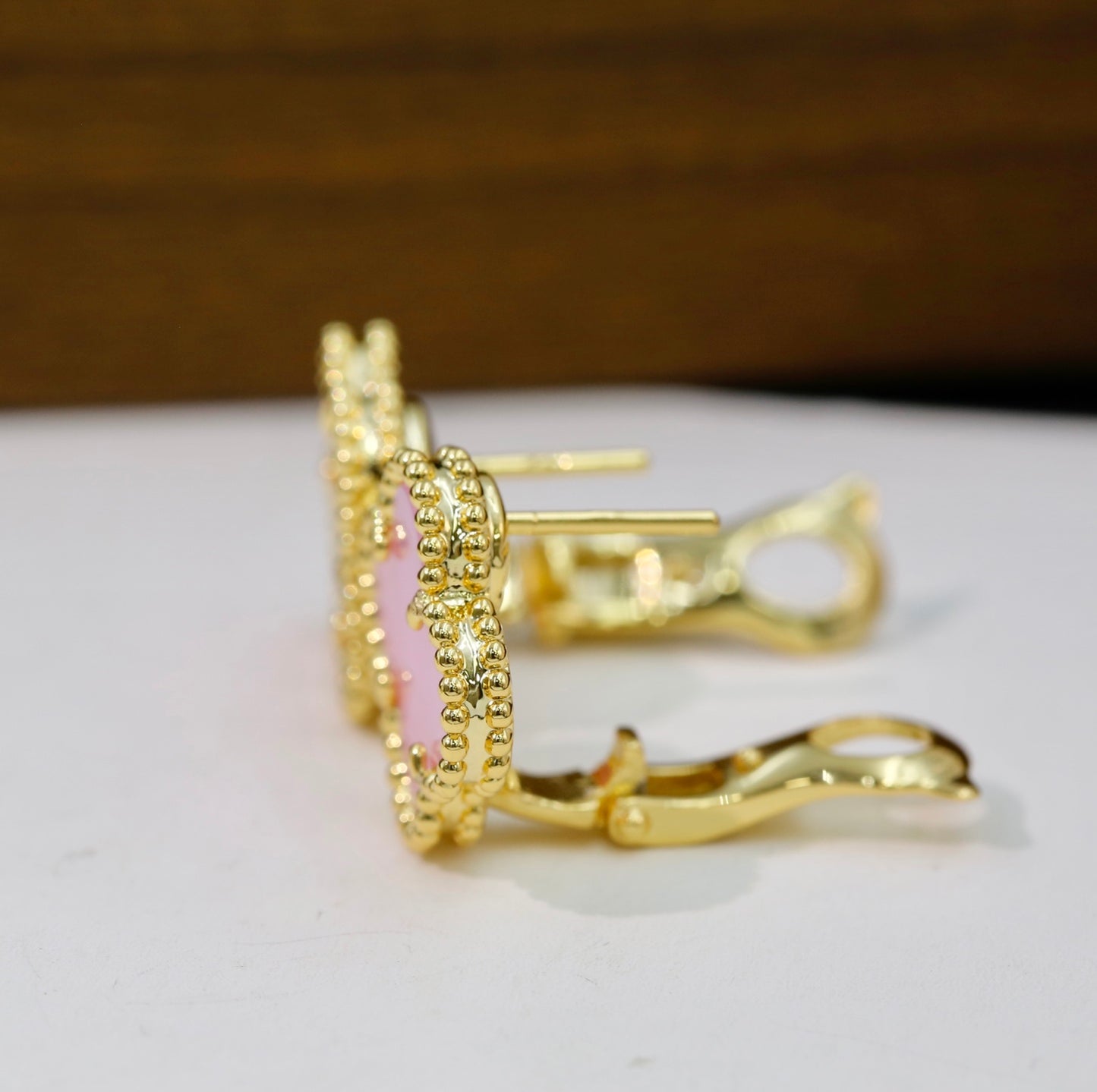 Van Cleef & Arpels-Style Clover Stud Earrings