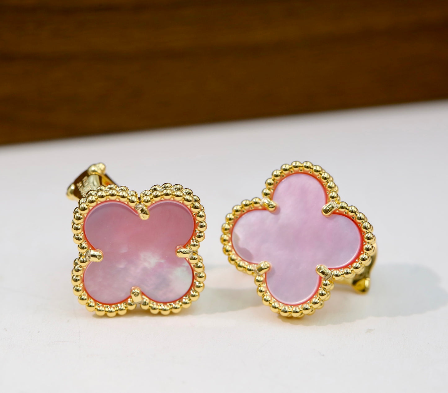 Van Cleef & Arpels-Style Clover Stud Earrings