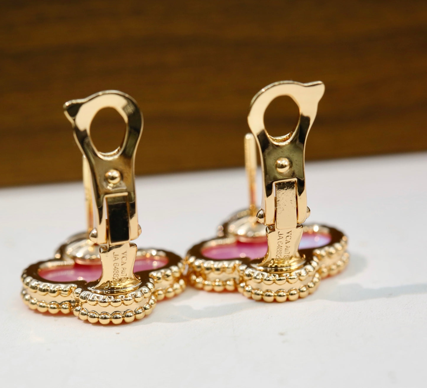 Van Cleef & Arpels-Style Clover Stud Earrings