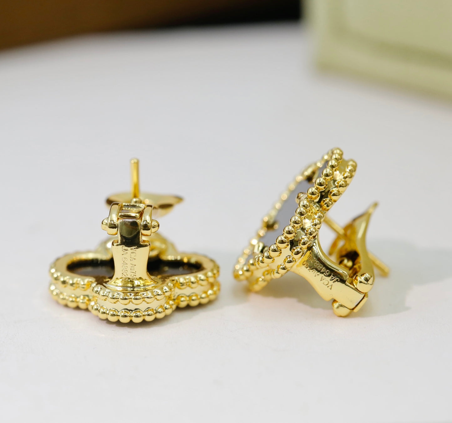 Van Cleef & Arpels-Style Clover Stud Earrings