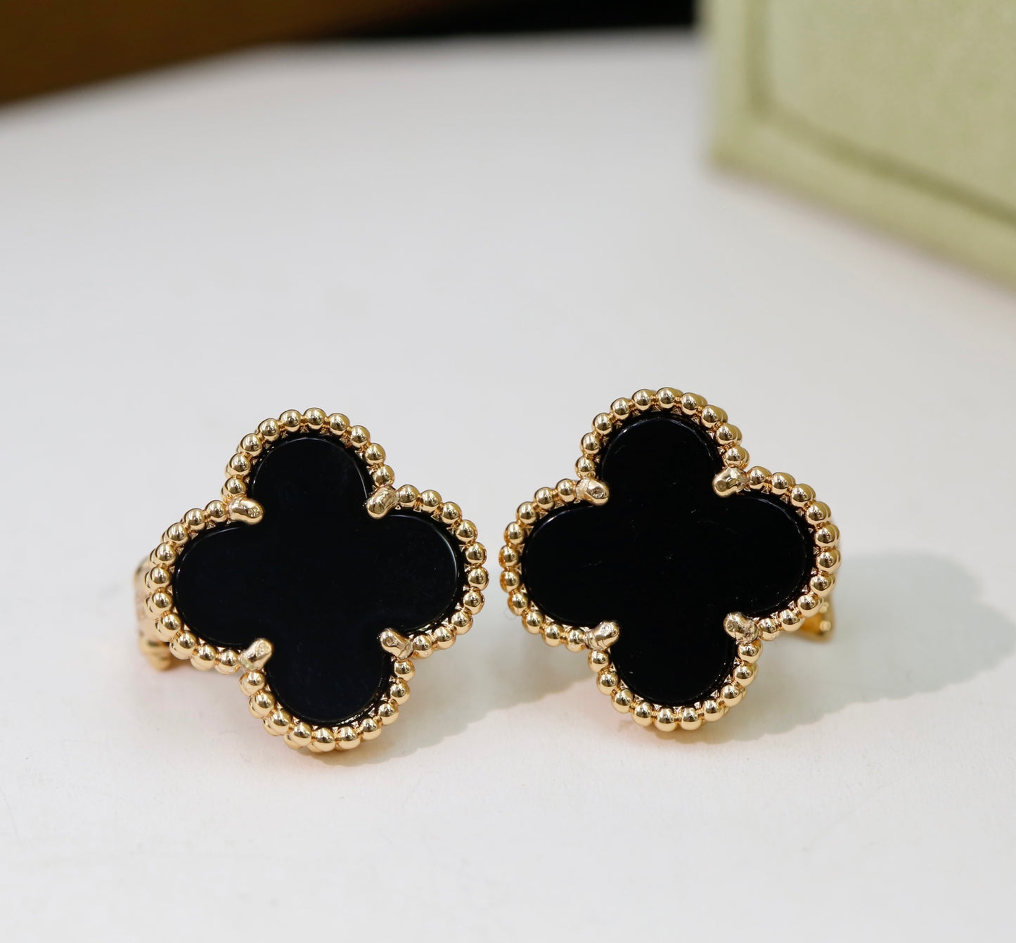 Van Cleef & Arpels-Style Clover Stud Earrings