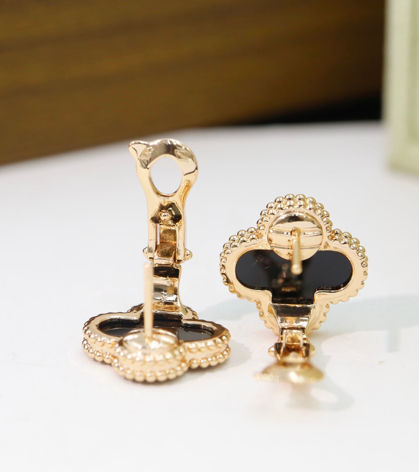 Van Cleef & Arpels-Style Clover Stud Earrings