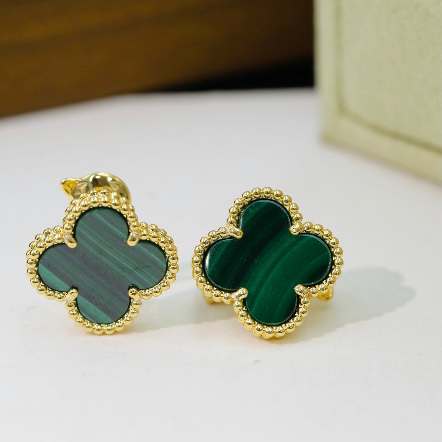 Van Cleef & Arpels-Style Clover Stud Earrings