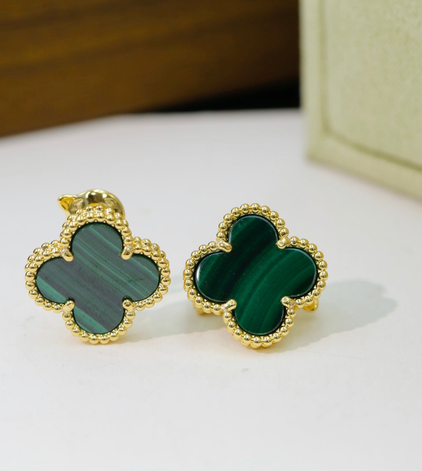 Van Cleef & Arpels-Style Clover Stud Earrings