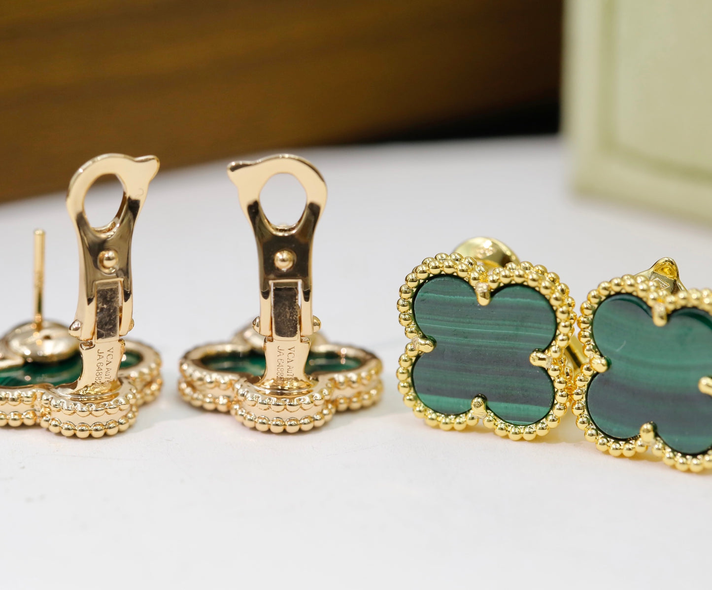 Van Cleef & Arpels-Style Clover Stud Earrings