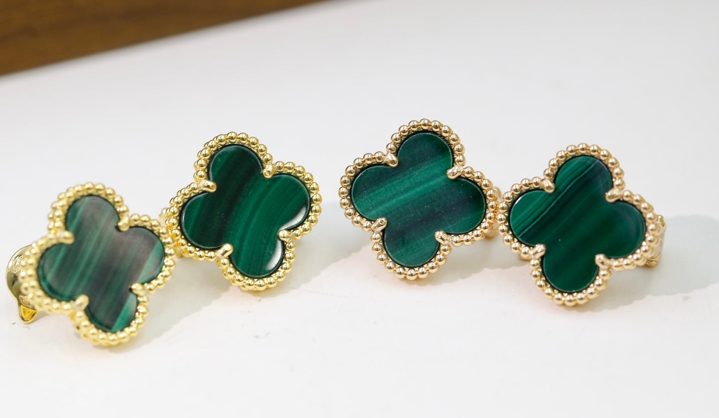 Van Cleef & Arpels-Style Clover Stud Earrings