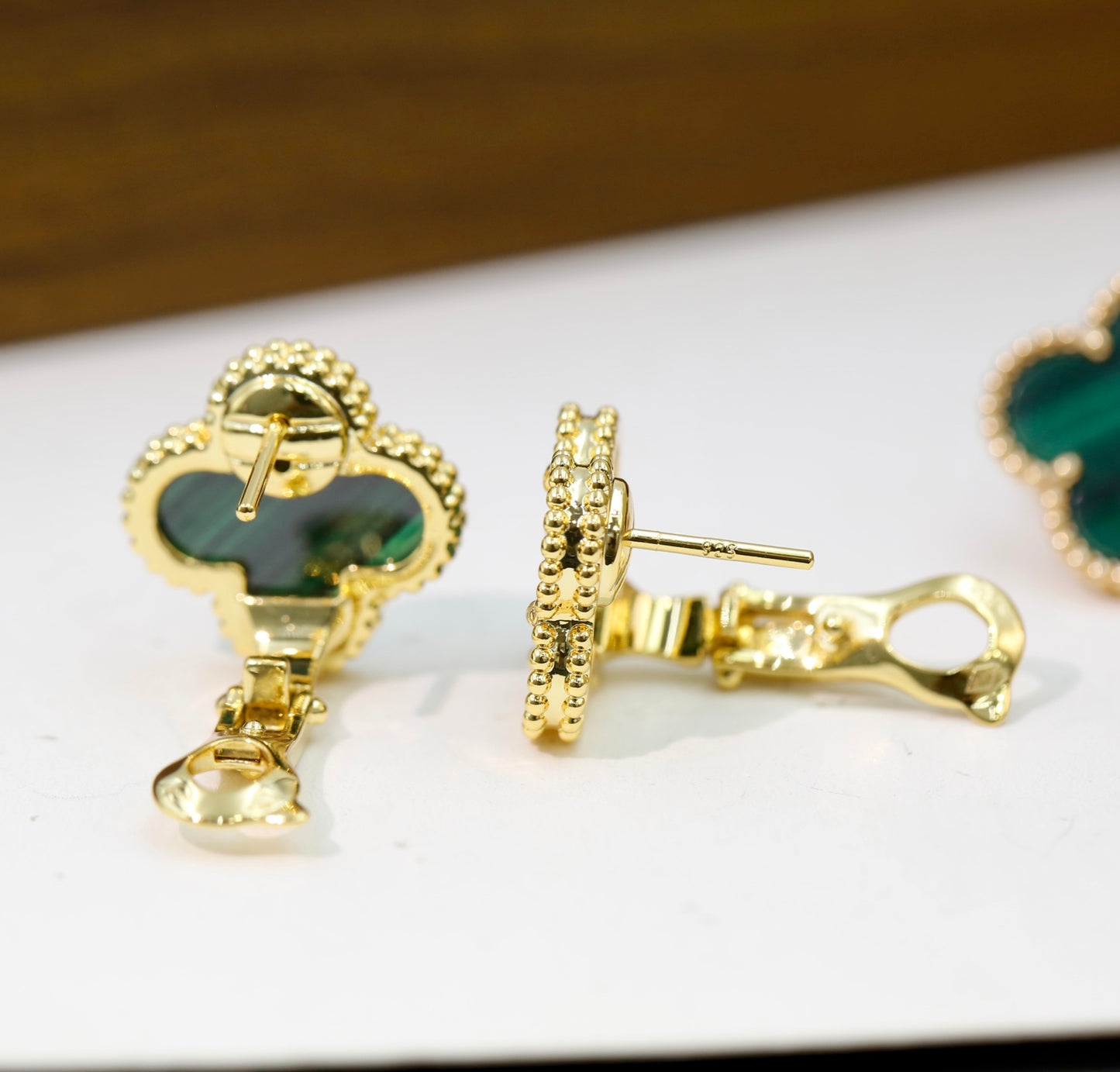 Van Cleef & Arpels-Style Clover Stud Earrings