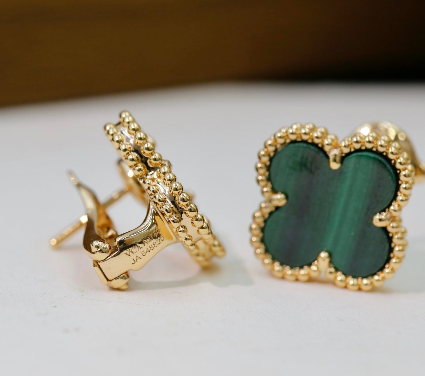 Van Cleef & Arpels-Style Clover Stud Earrings