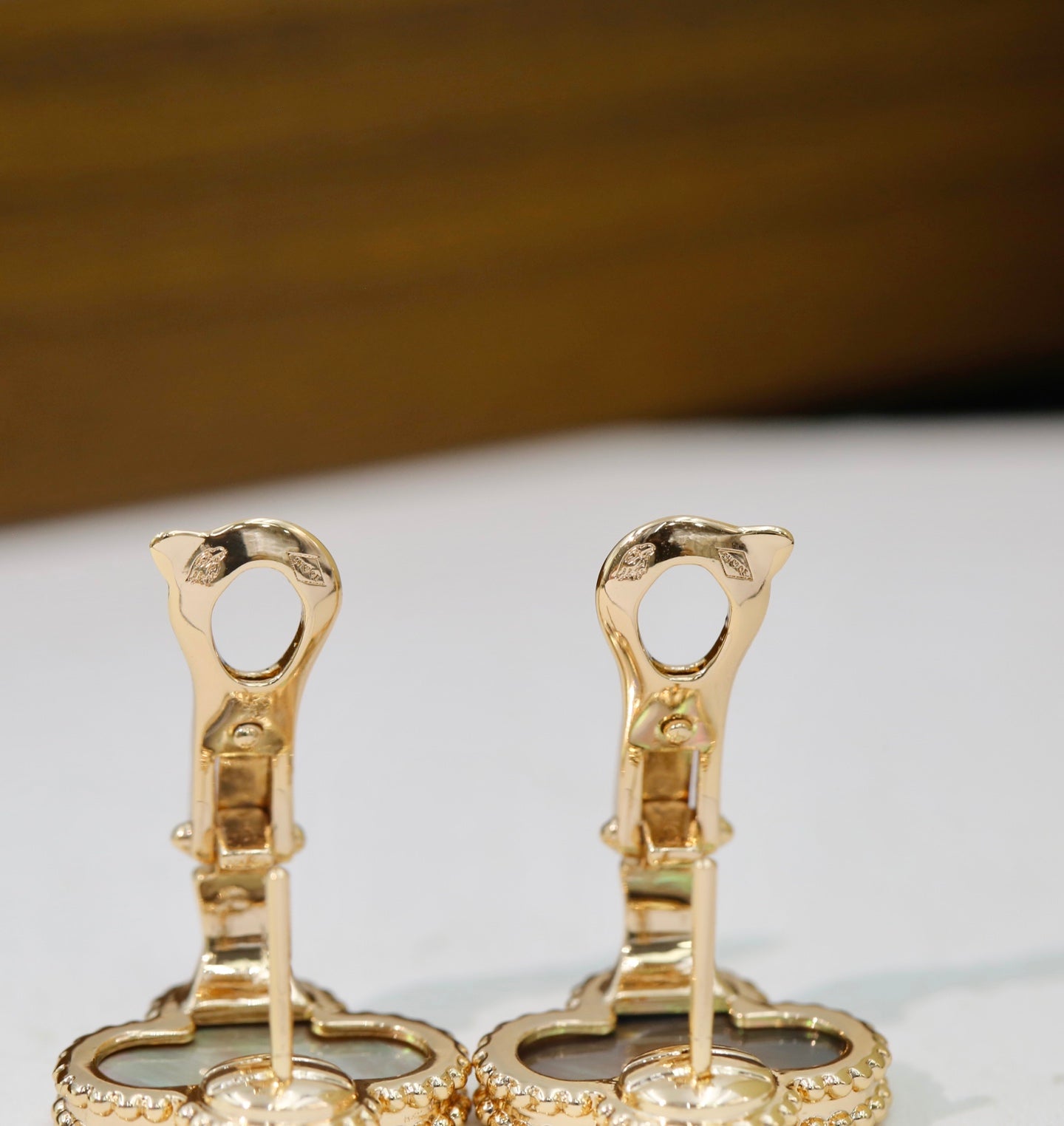 Van Cleef & Arpels-Style Clover Stud Earrings