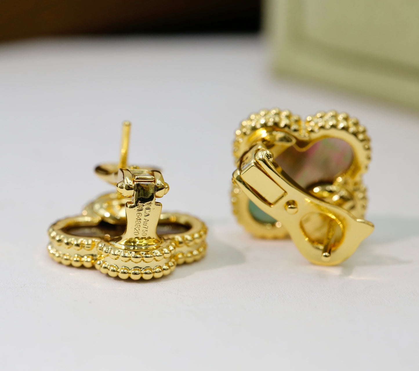 Van Cleef & Arpels-Style Clover Stud Earrings