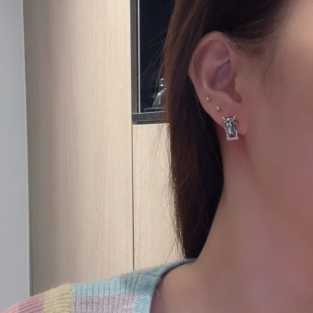 Cartier-Style Panther Earrings