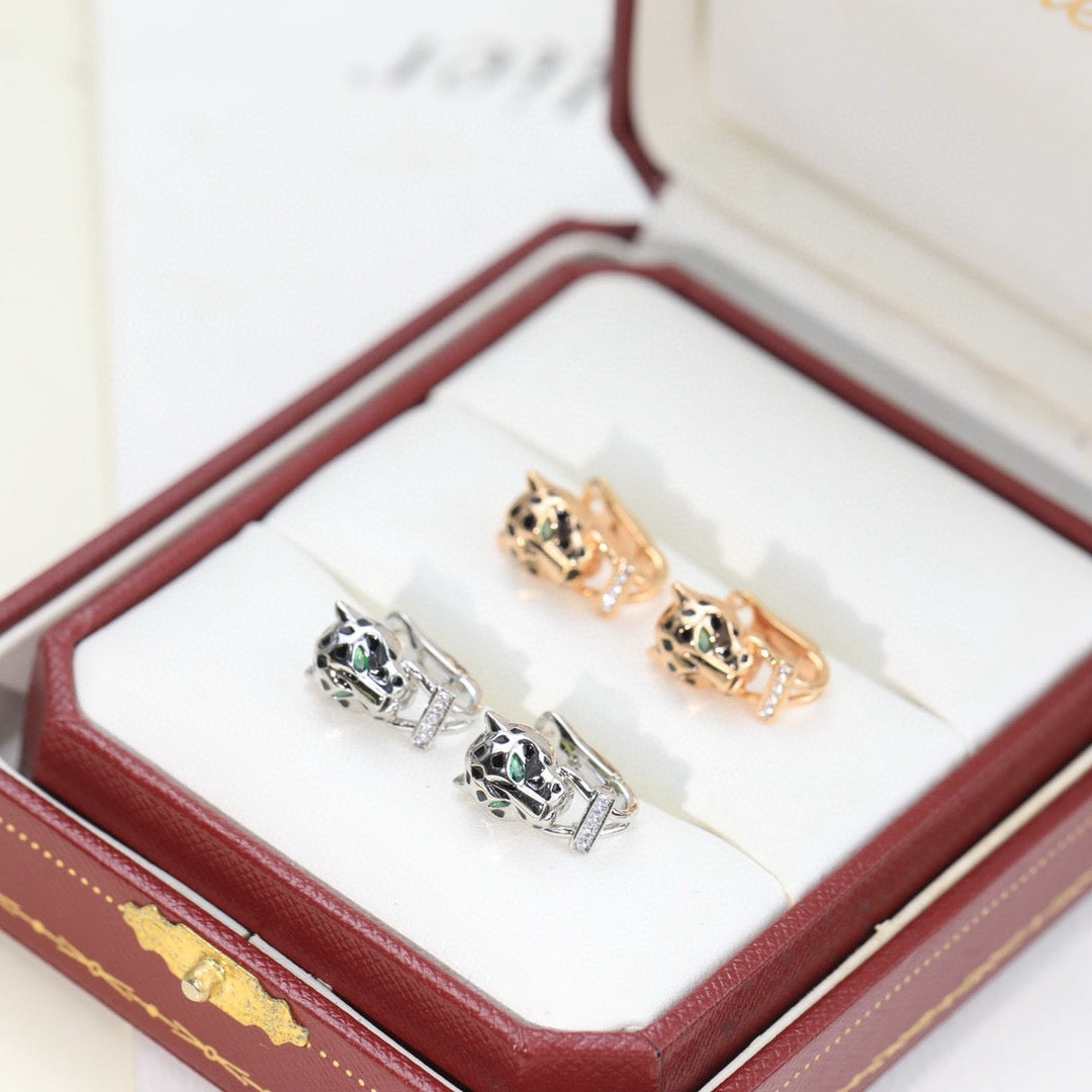 Cartier-Style Panther Earrings