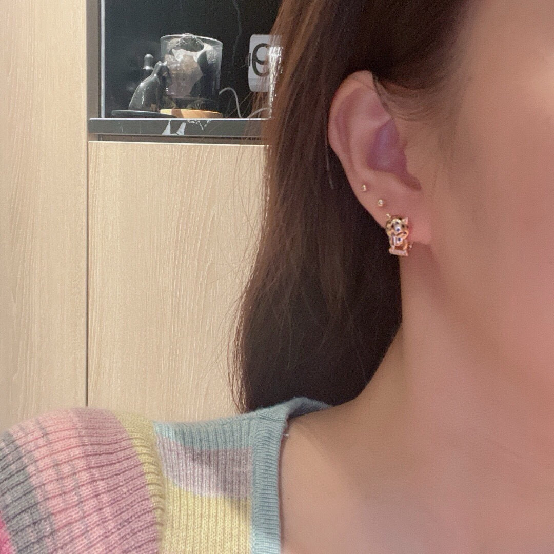 Cartier-Style Panther Earrings
