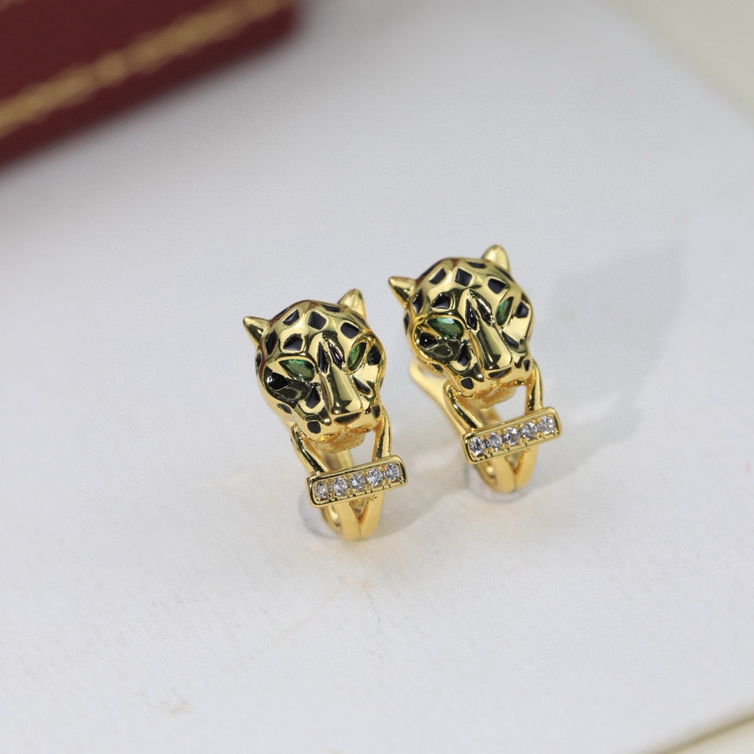 Cartier-Style Panther Earrings