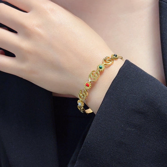Gucci Stainless Steel Double G Bracelet