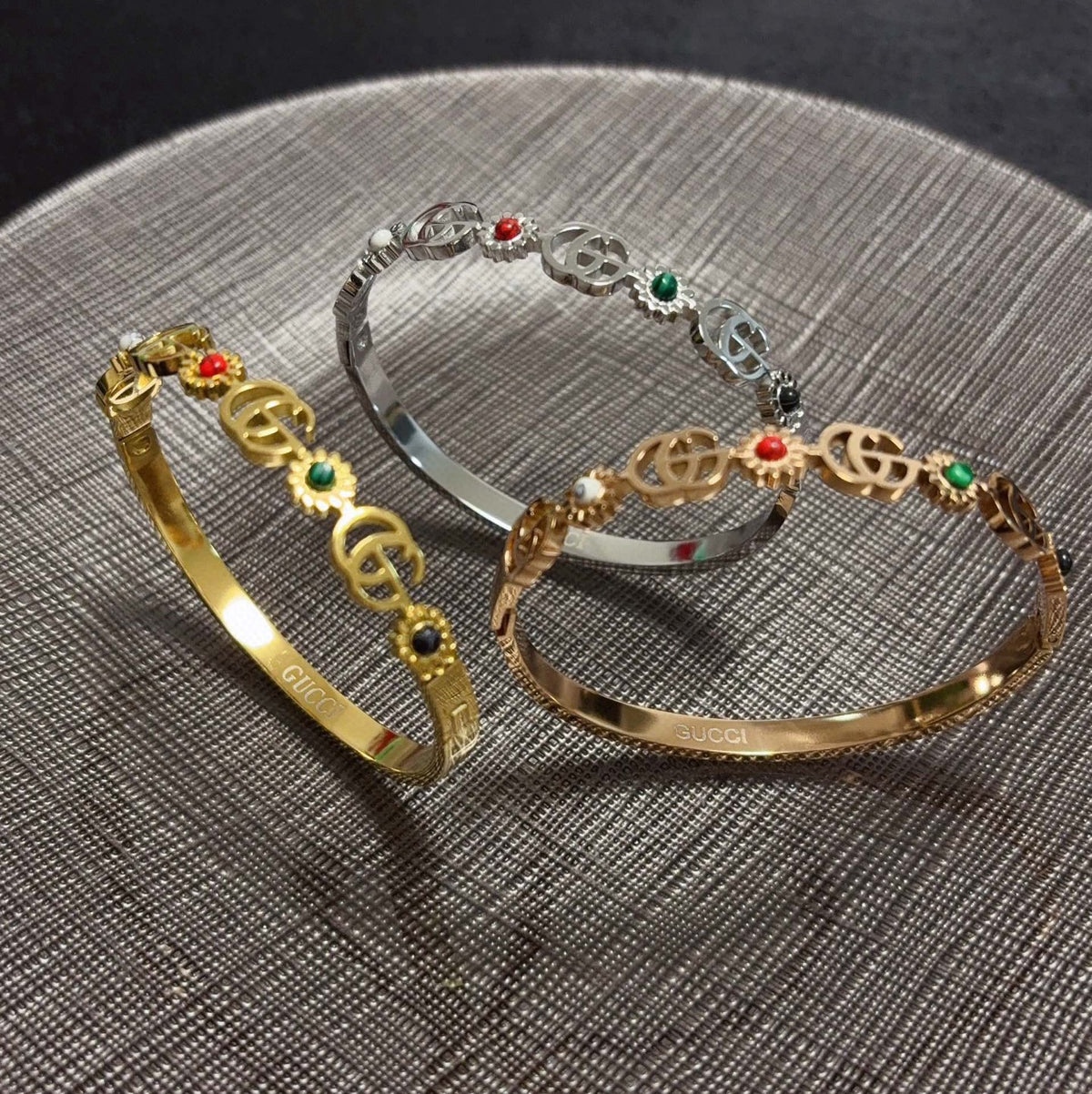 Gucci Stainless Steel Double G Bracelet