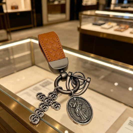 Gucci Vintage Double G Keychain