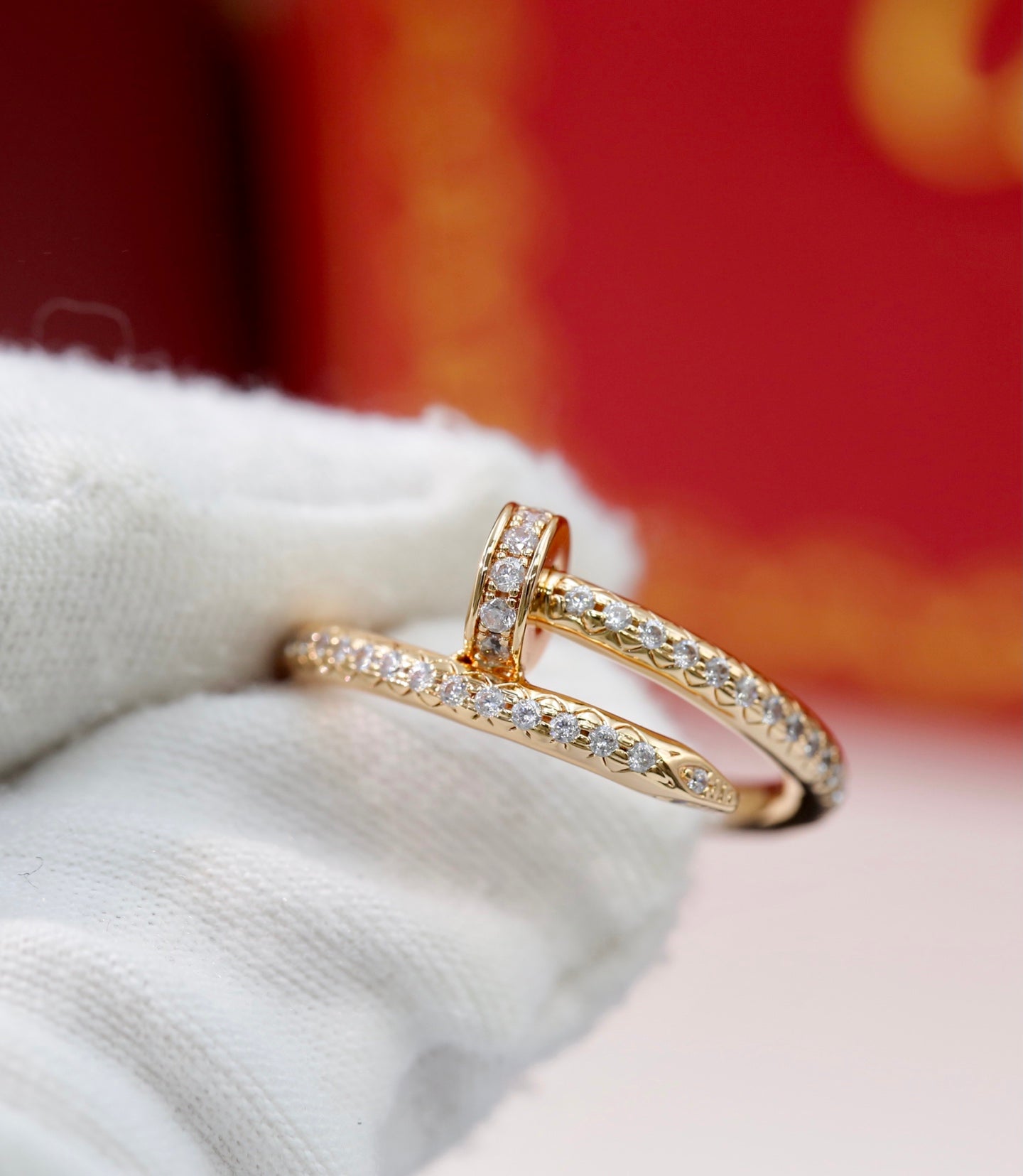 Cartier Pavé Diamond Nail Ring