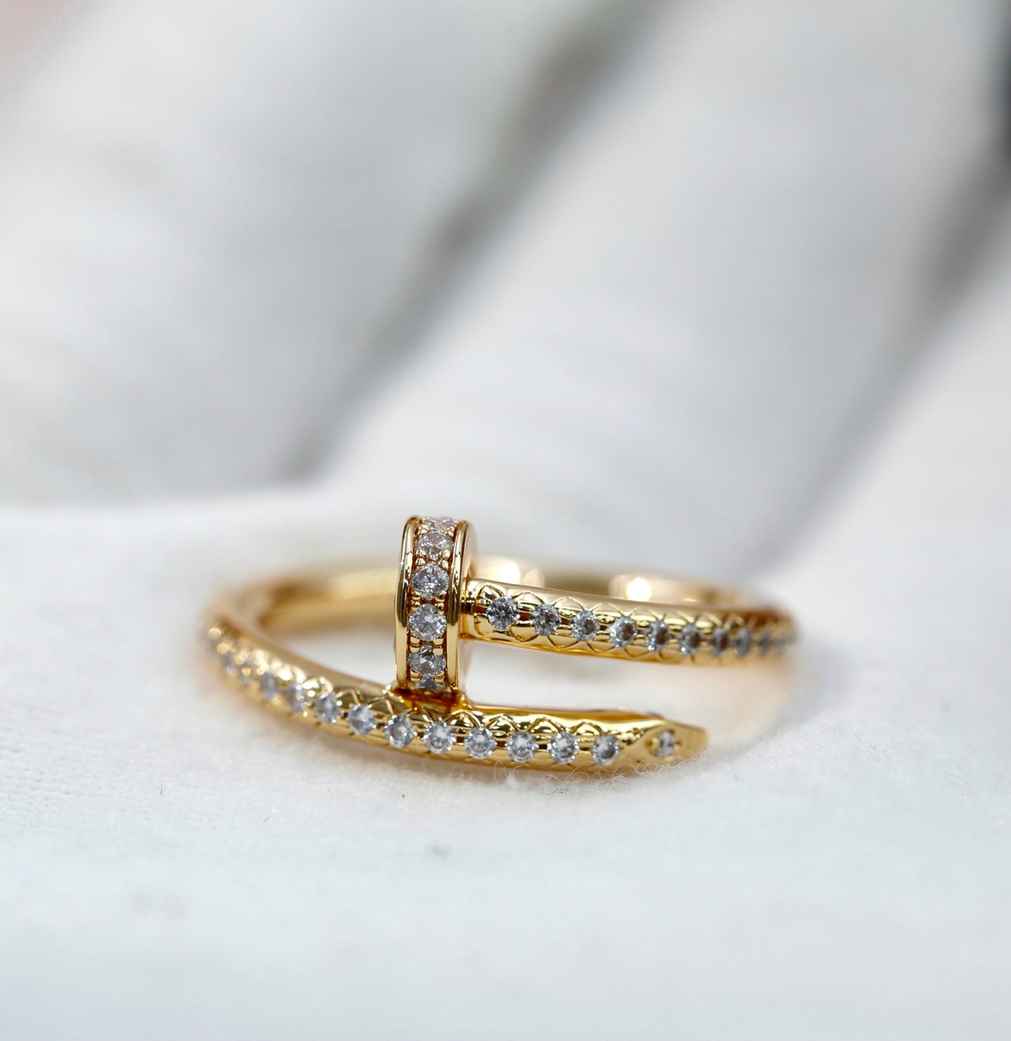 Cartier Pavé Diamond Nail Ring