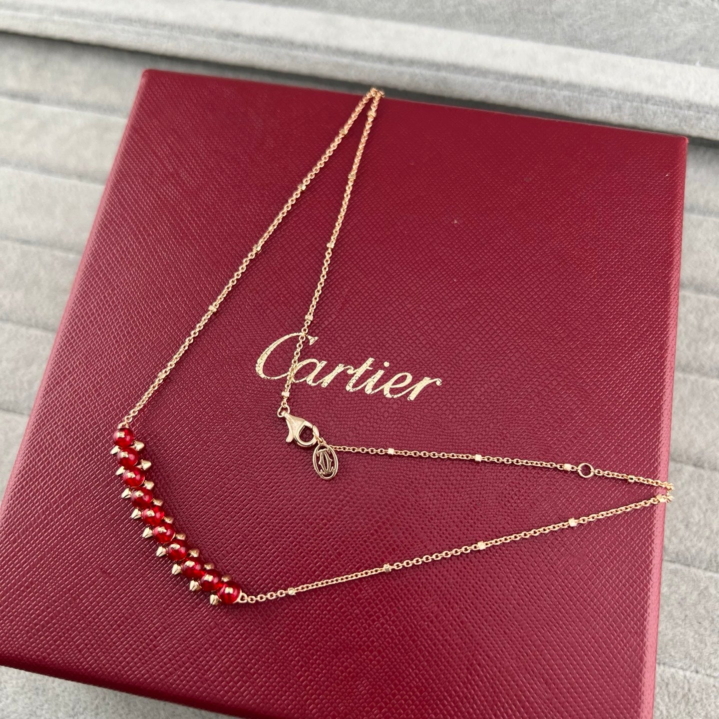 Cartier Studded Multi-Gemstone Pendant Necklace