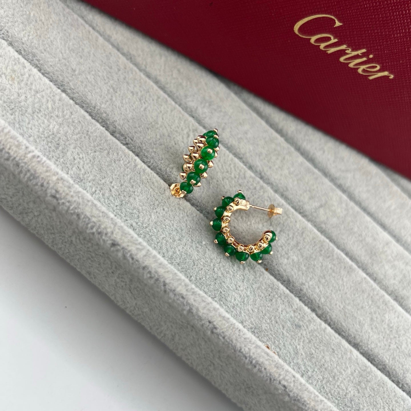 Cartier Stud & Colored Stone Pendant Earrings