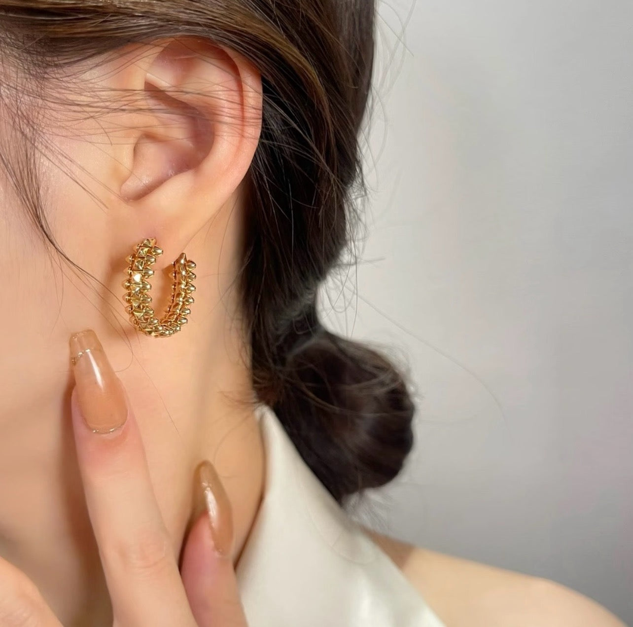 Cartier Smooth-Finish Nail Stud Earrings