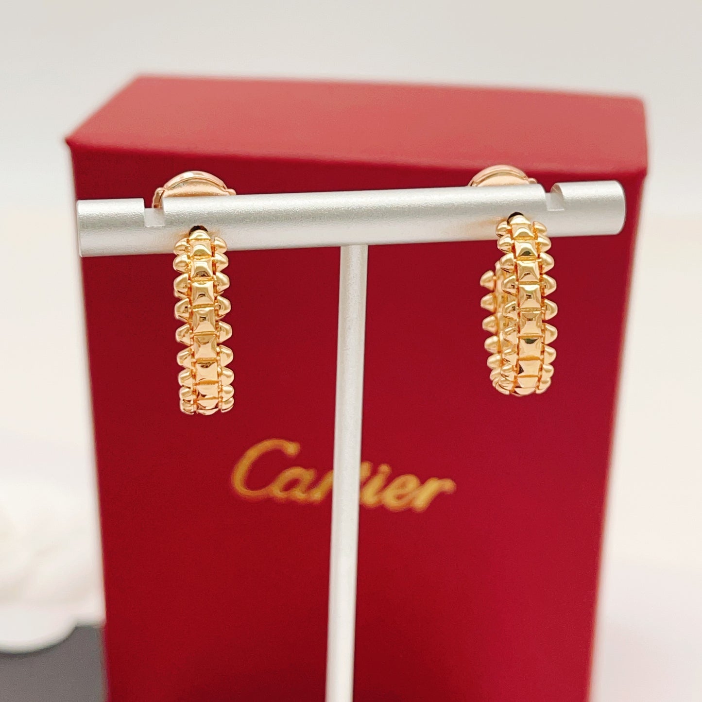 Cartier Smooth-Finish Nail Stud Earrings