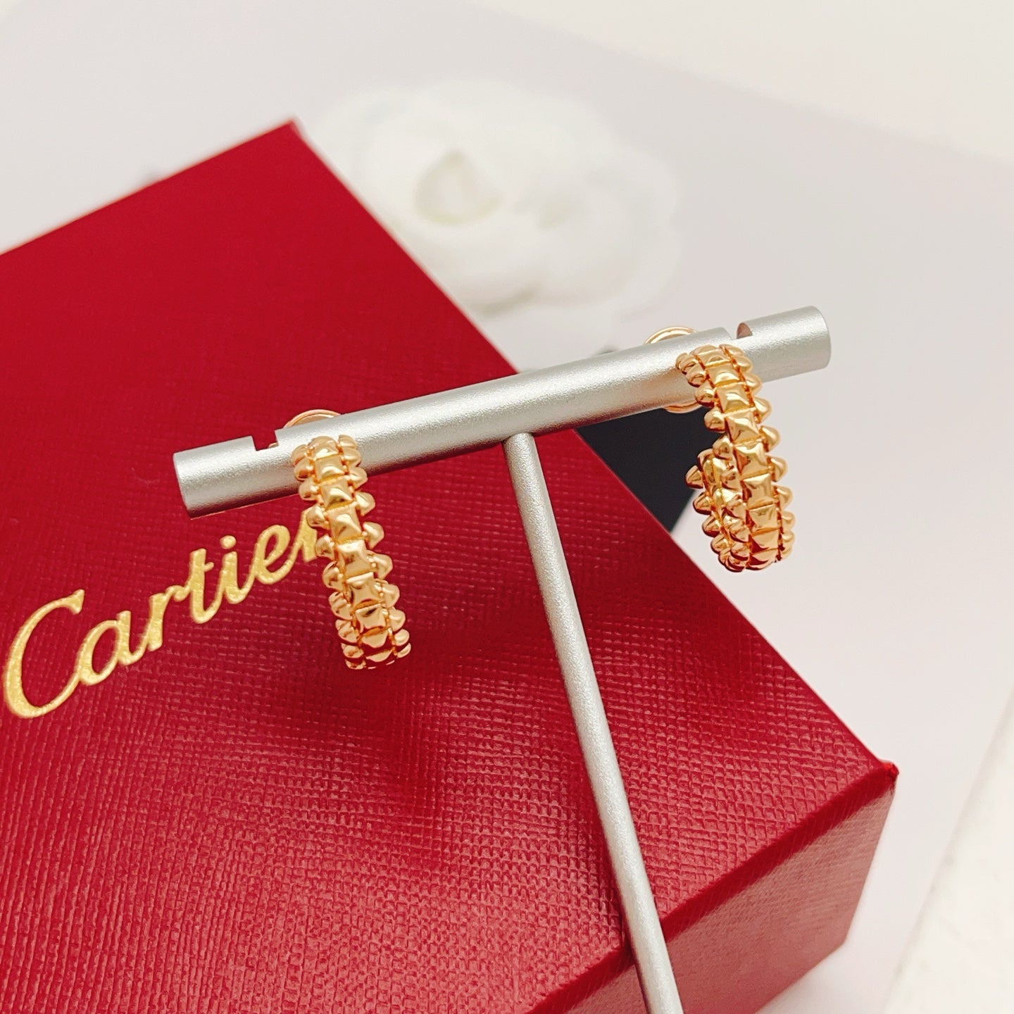 Cartier Smooth-Finish Nail Stud Earrings