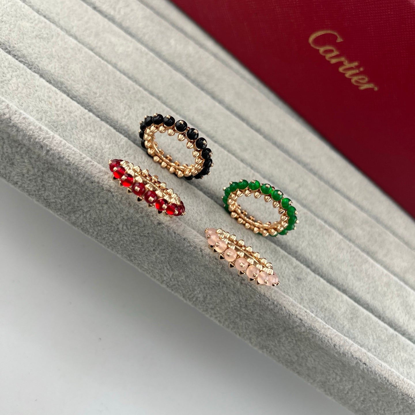 Cartier Studded Multi-Gemstone Pendant Ring